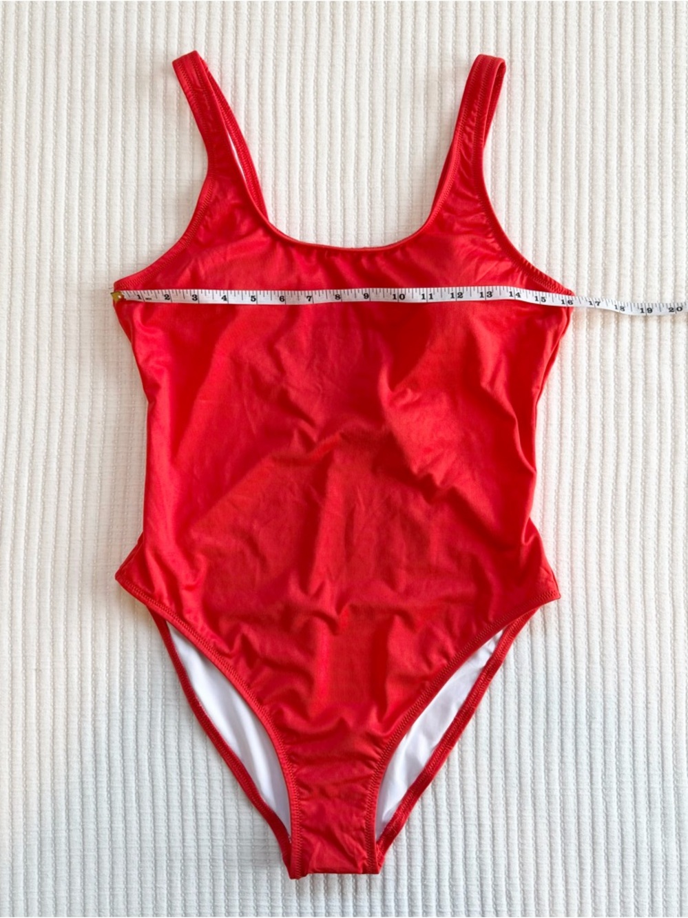 PINK Victoria's Secret Red Scoop Neck One-Piece Bathing Swimsuit NWT - Picture 5 of 7